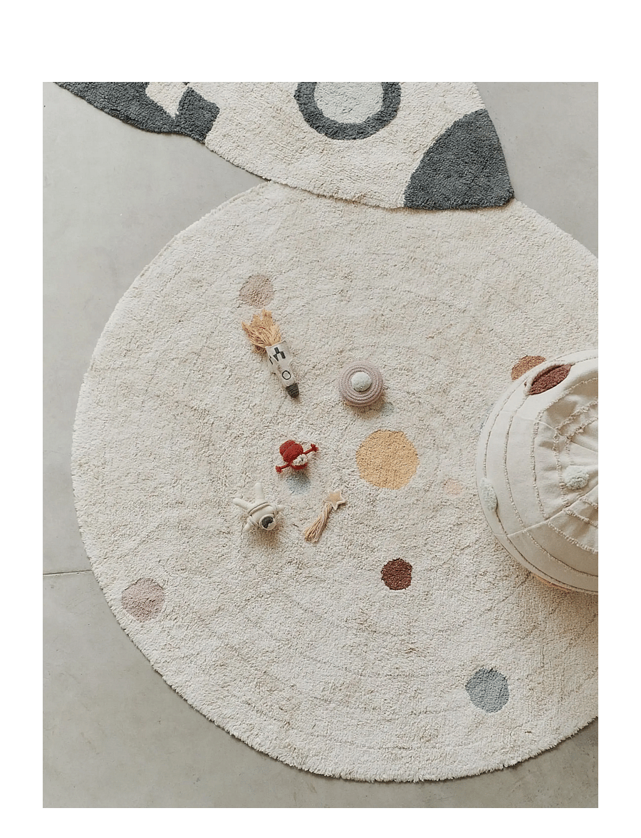 Lorena Canals - Washable Play Rug Solar System - apvalios formos kilimai - natural, new grey, honey, doeskin, blue sage, rose, marshalla, chestnut, vintage blue, light green, - 1