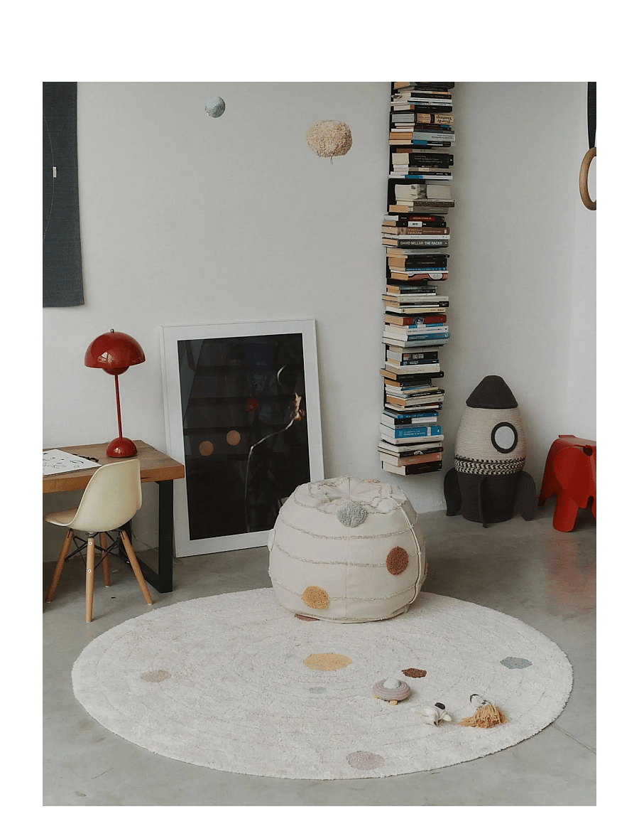 Lorena Canals - Washable Play Rug Solar System - apvalios formos kilimai - natural, new grey, honey, doeskin, blue sage, rose, marshalla, chestnut, vintage blue, light green, - 2