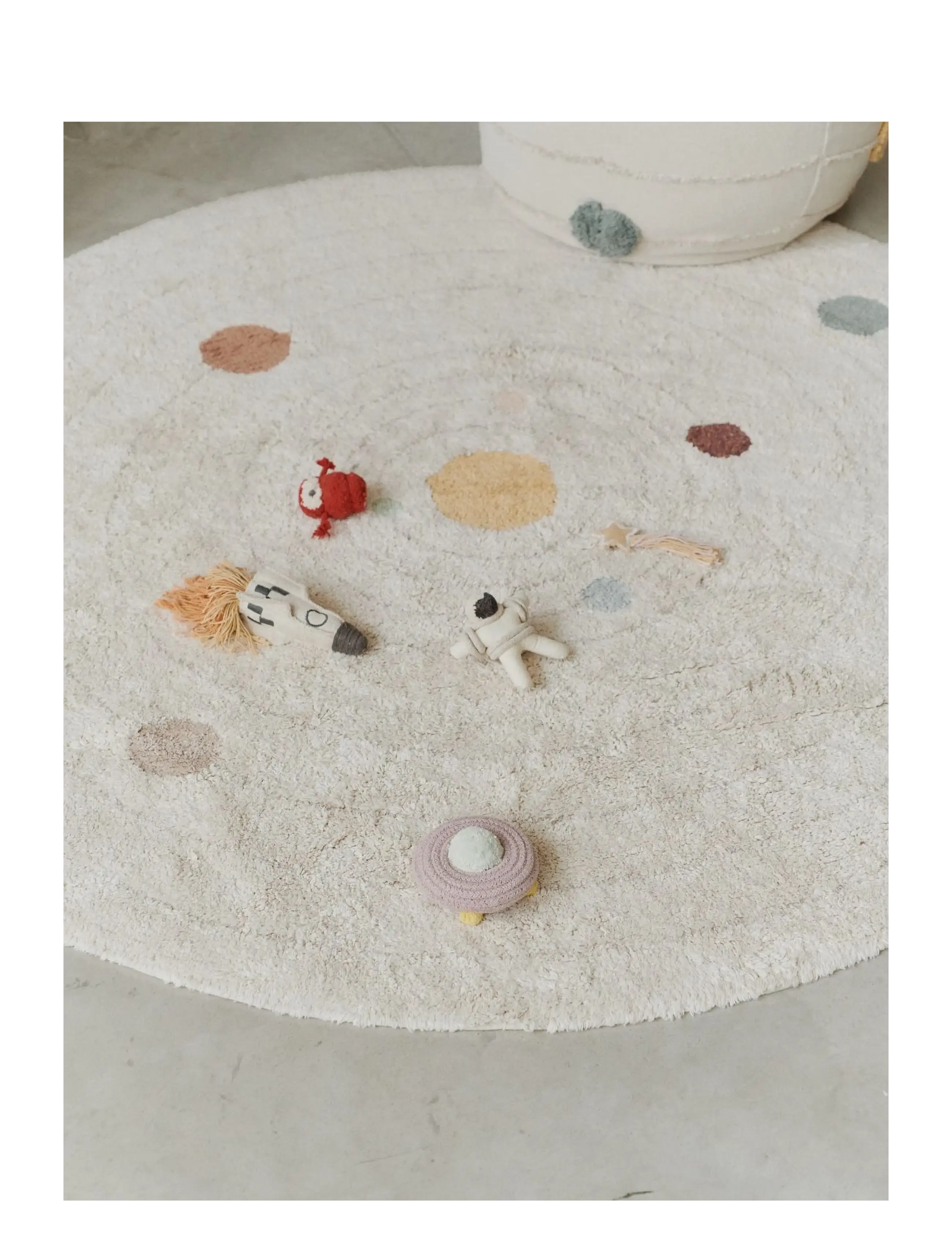 Lorena Canals - Washable Play Rug Solar System - apvalios formos kilimai - natural, new grey, honey, doeskin, blue sage, rose, marshalla, chestnut, vintage blue, light green,  - 3