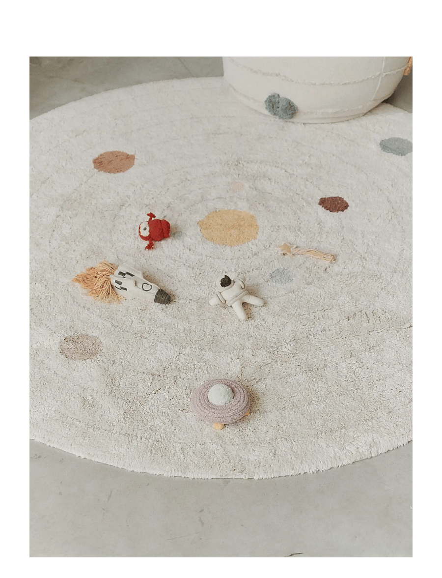 Lorena Canals - Washable Play Rug Solar System - apvalios formos kilimai - natural, new grey, honey, doeskin, blue sage, rose, marshalla, chestnut, vintage blue, light green, - 3