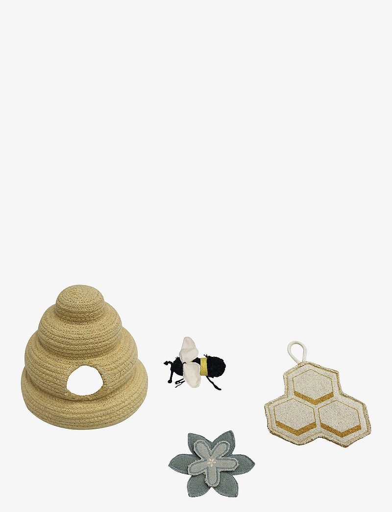 Lorena Canals - Play rug Pollination - rektangulära mattor - ivory, natural, light honey, blue sage, black - 2