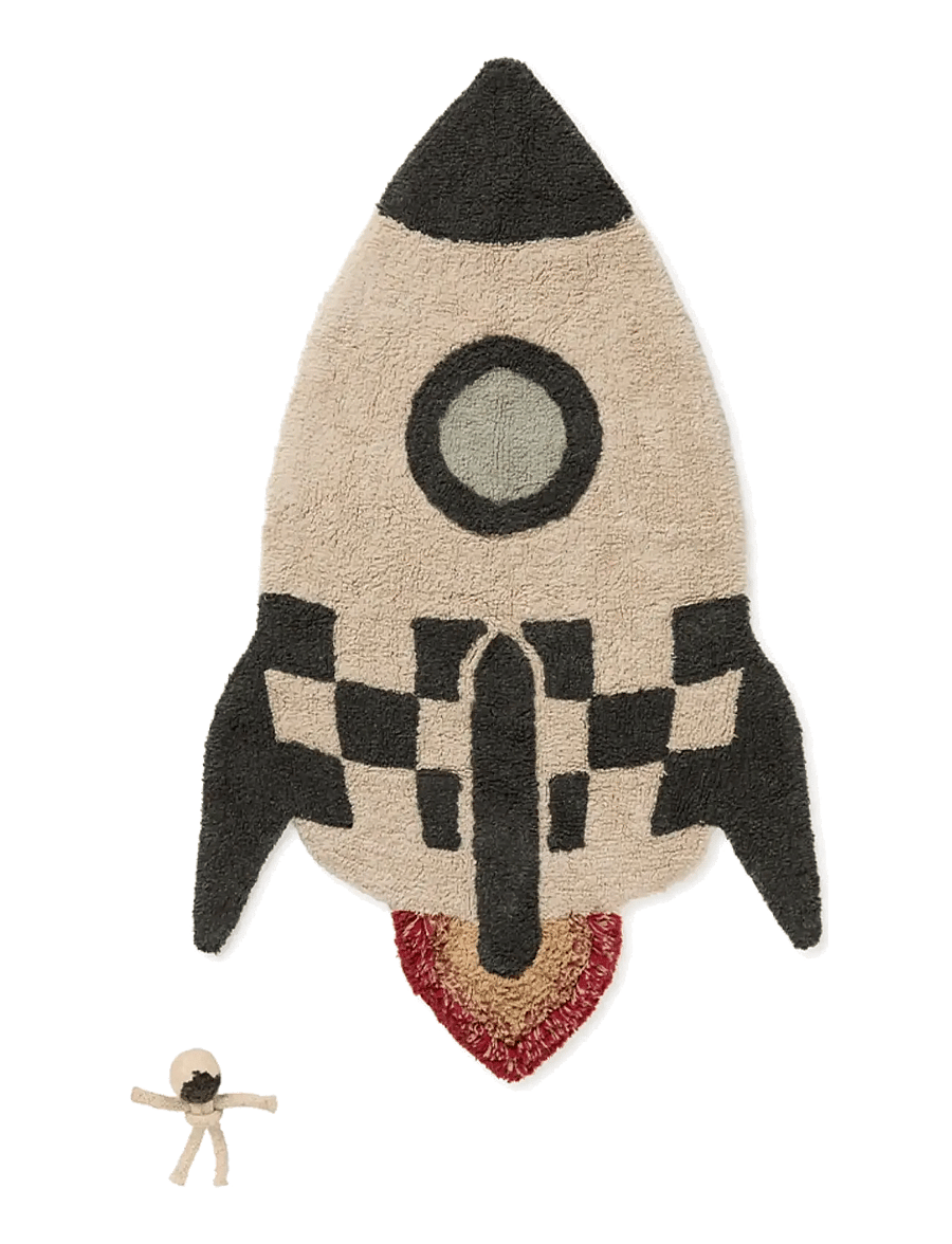 Lorena Canals - Washable Rug Rocket - asymmetriske tepper - natural, dark grey, trazo green, blue sage, light honey, new terracota, red - 0