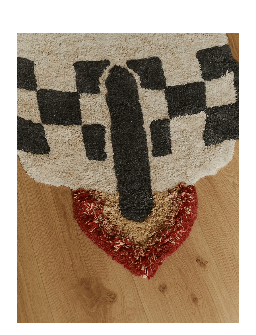 Lorena Canals - Washable Rug Rocket - asymmetriske tepper - natural, dark grey, trazo green, blue sage, light honey, new terracota, red - 5