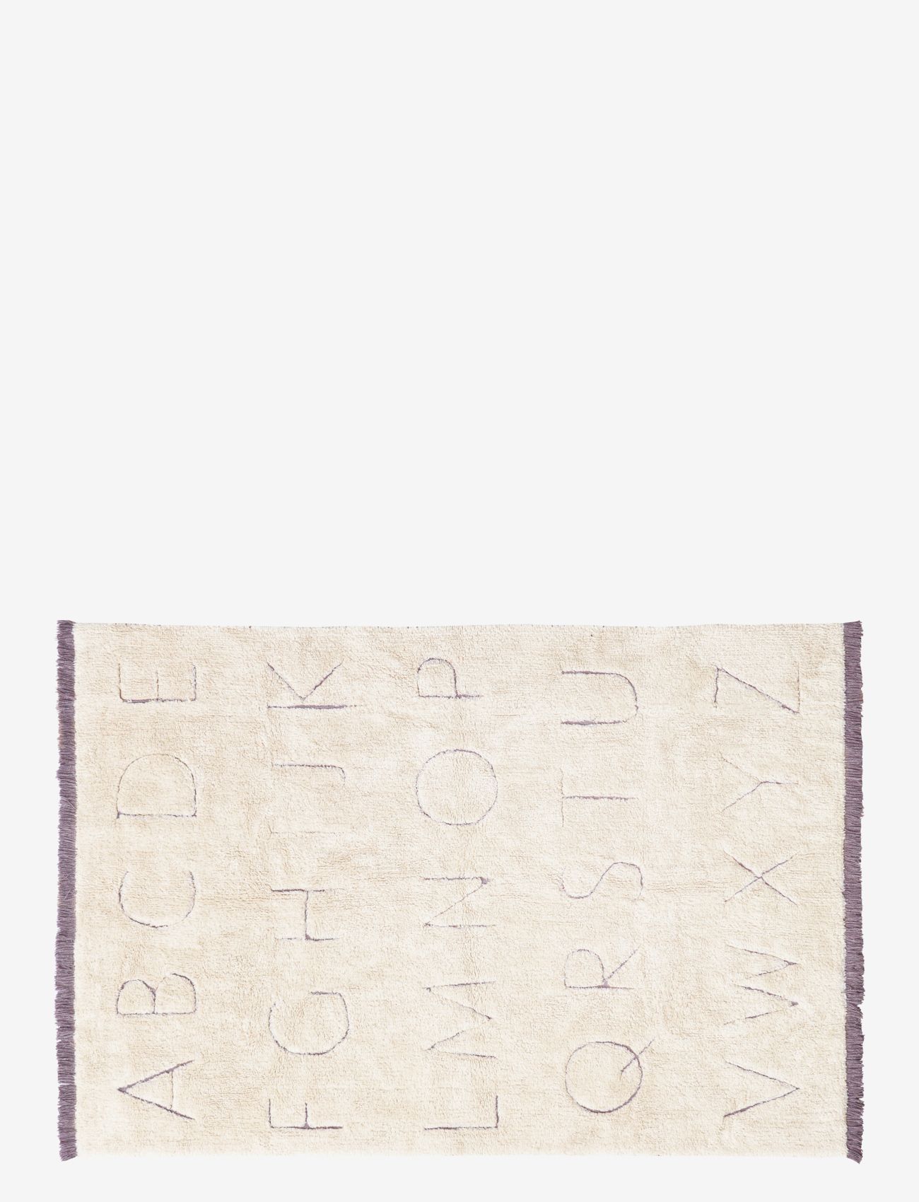 Lorena Canals RugCycled washable rug ABC - Dywany i maty - NATURAL, RUGCYCLED YARN / cream