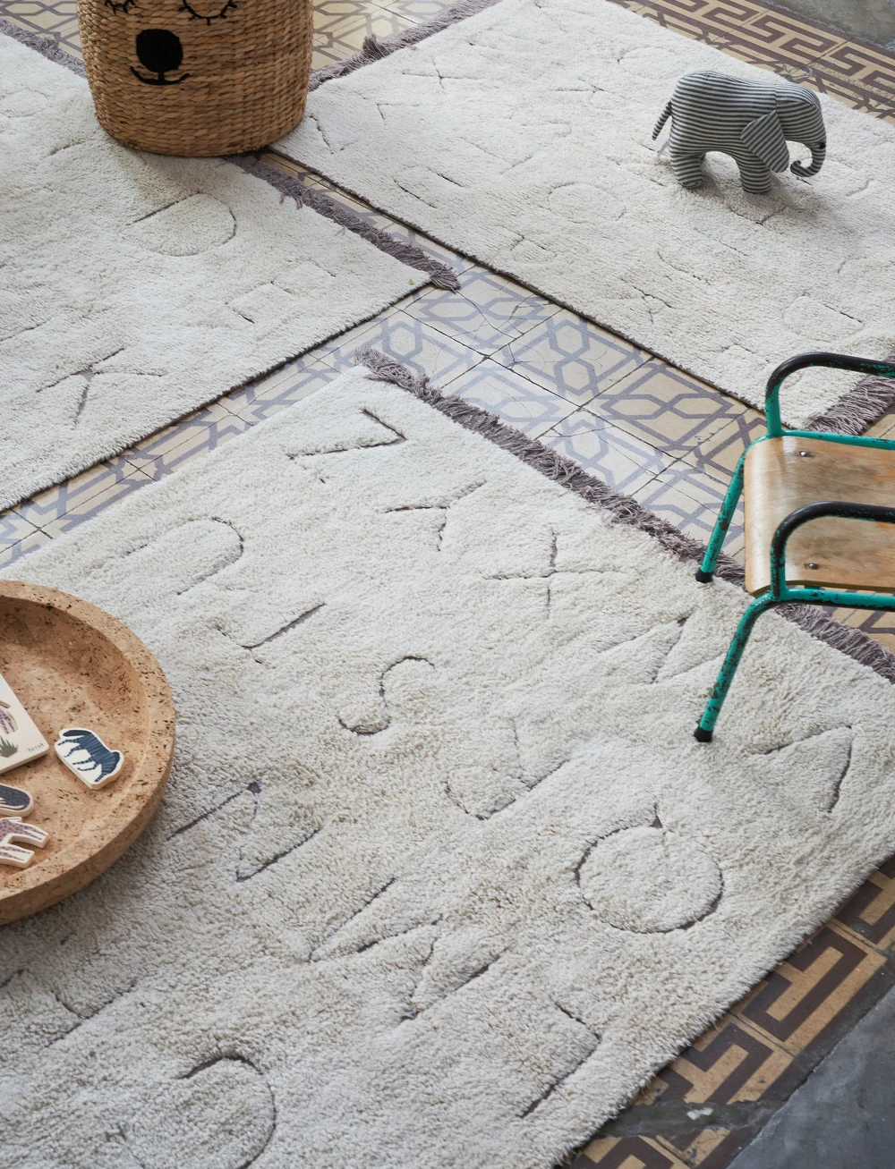 Lorena Canals - RugCycled washable rug ABC - teppiche - natural, rugcycled yarn - 0