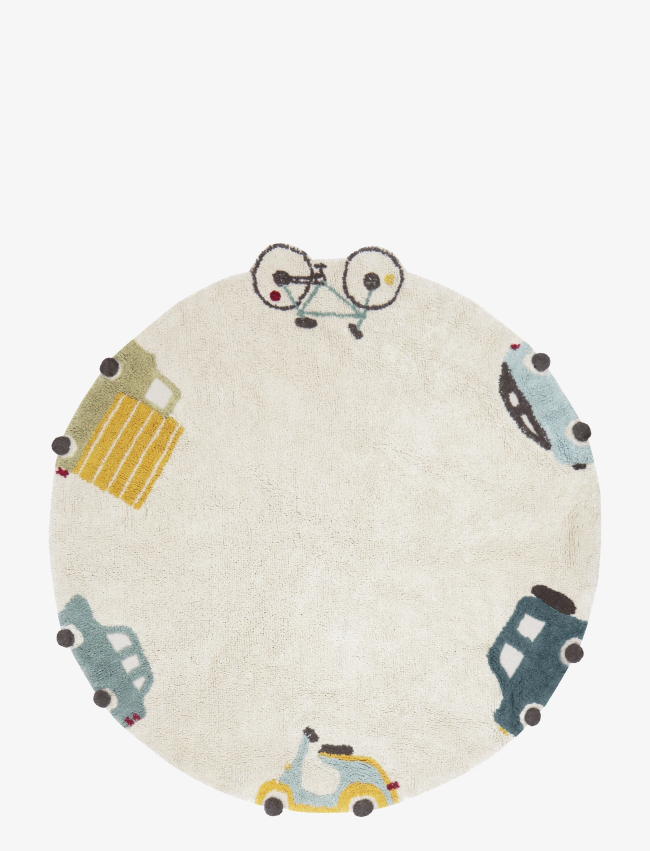 LORENA CANALS Washable Rug Wheels Patterned - Ø 140 Cm - Kinder