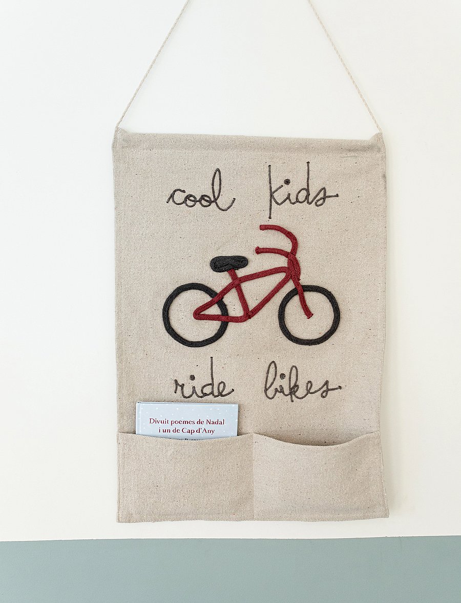 Lorena Canals - Wall pocket hanger Cool Kids Ride Bikes - wand-deko - natural - 5