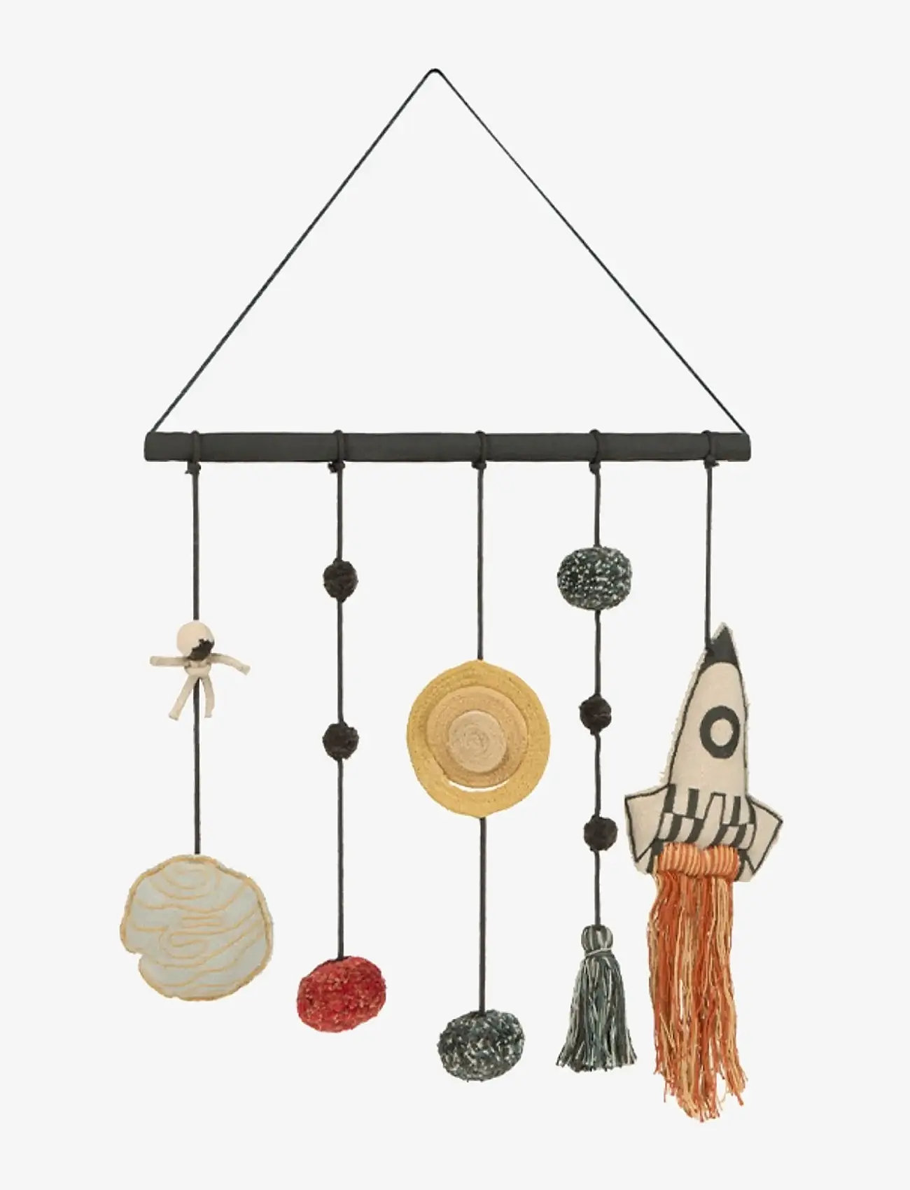 Lorena Canals - Wall Hanger Cosmos - vægdekorationer - dark grey, blue sage, chestnut, red, trazo green, natural, honey - 0