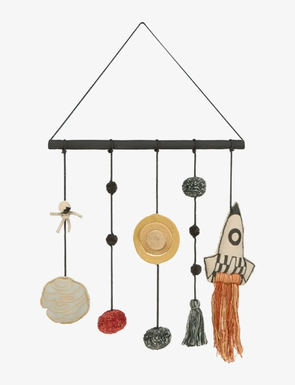 Lorena Canals - Wall Hanger Cosmos - vægdekorationer - dark grey, blue sage, chestnut, red, trazo green, natural, honey - 0