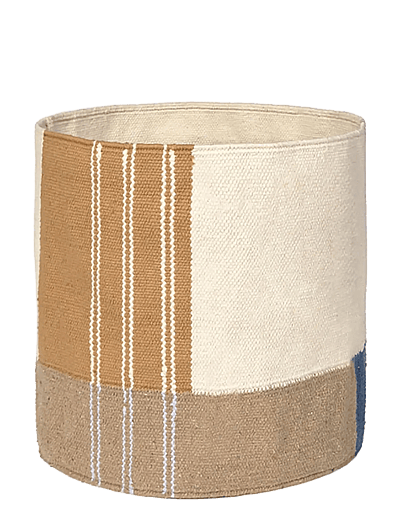 Lorena Canals Handloom Basket Nopal - Aufbewahrungskörbe - RUGCYCLED, OCHRE, PATRIOT BLUE, ANIL, SOIL BROWN, NATURAL / beige
