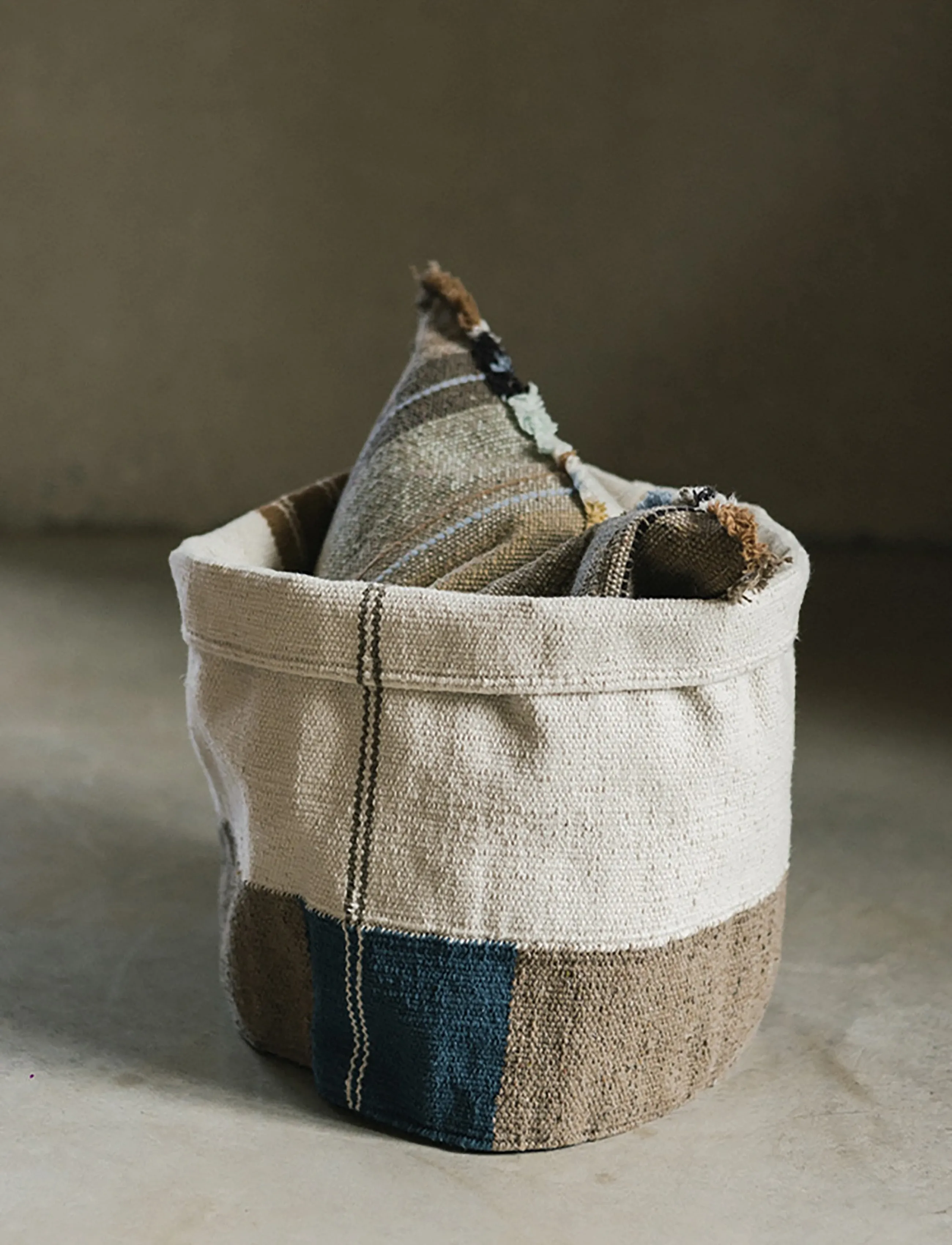 Lorena Canals Handloom Basket Nopal, 35X 35 cm, Storage, Beige - Storage Baskets, Homeware