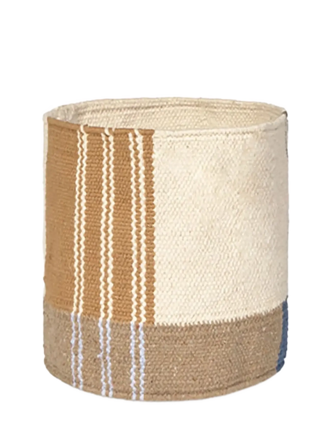 Lorena Canals Handloom Mini Basket Nopal - Inredning - RUGCYCLED , OCHRE , PATRIOT BLUE , ANIL , SOIL BROWN , NATURAL / beige