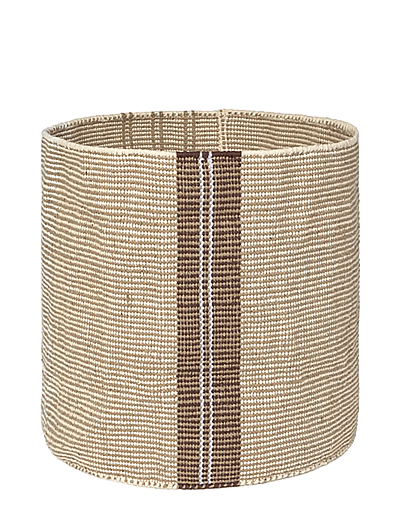 Lorena Canals Handloom Basket Tule - Aufbewahrungskörbe - RUGCYCLED, NATURAL, AQUA, ANIL, COFFEE / beige