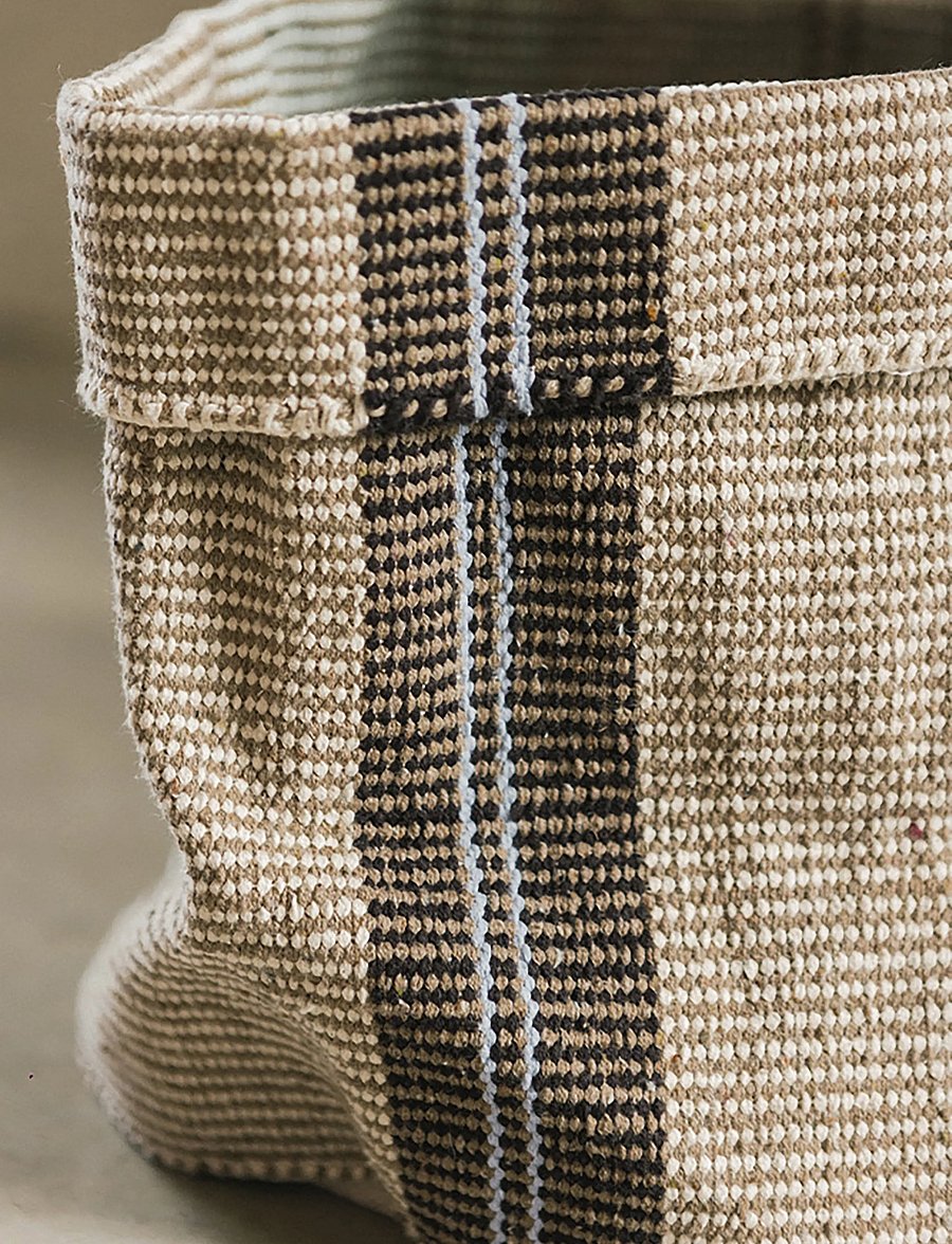 Lorena Canals - Handloom Basket Tule - förvaringskorgar - rugcycled, natural, aqua, anil, coffee - 4