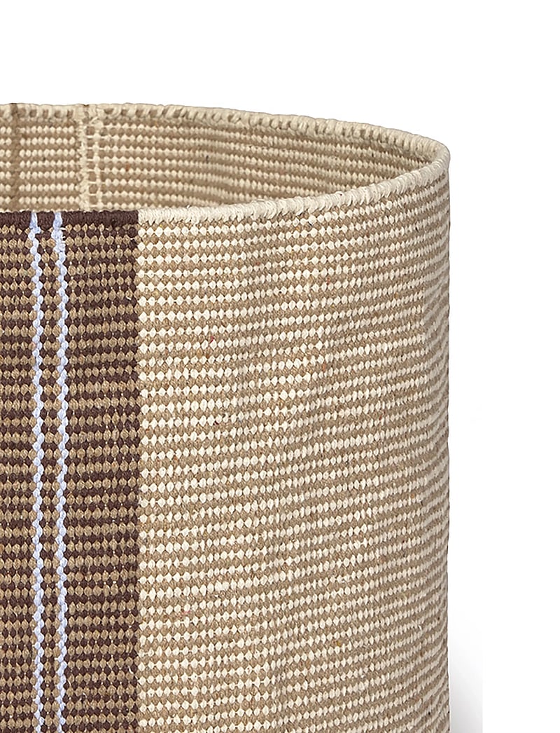 Lorena Canals - Handloom Basket Tule - opbevaringskurve - rugcycled, natural, aqua, anil, coffee - 5
