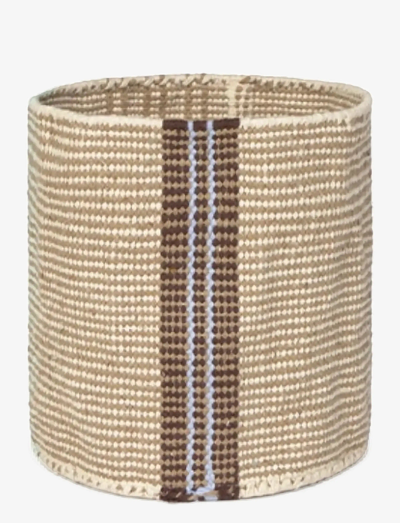 Lorena Canals - Handloom Mini Basket Tule - storage baskets - rugcycled, natural, aqua, anil, coffee - 1