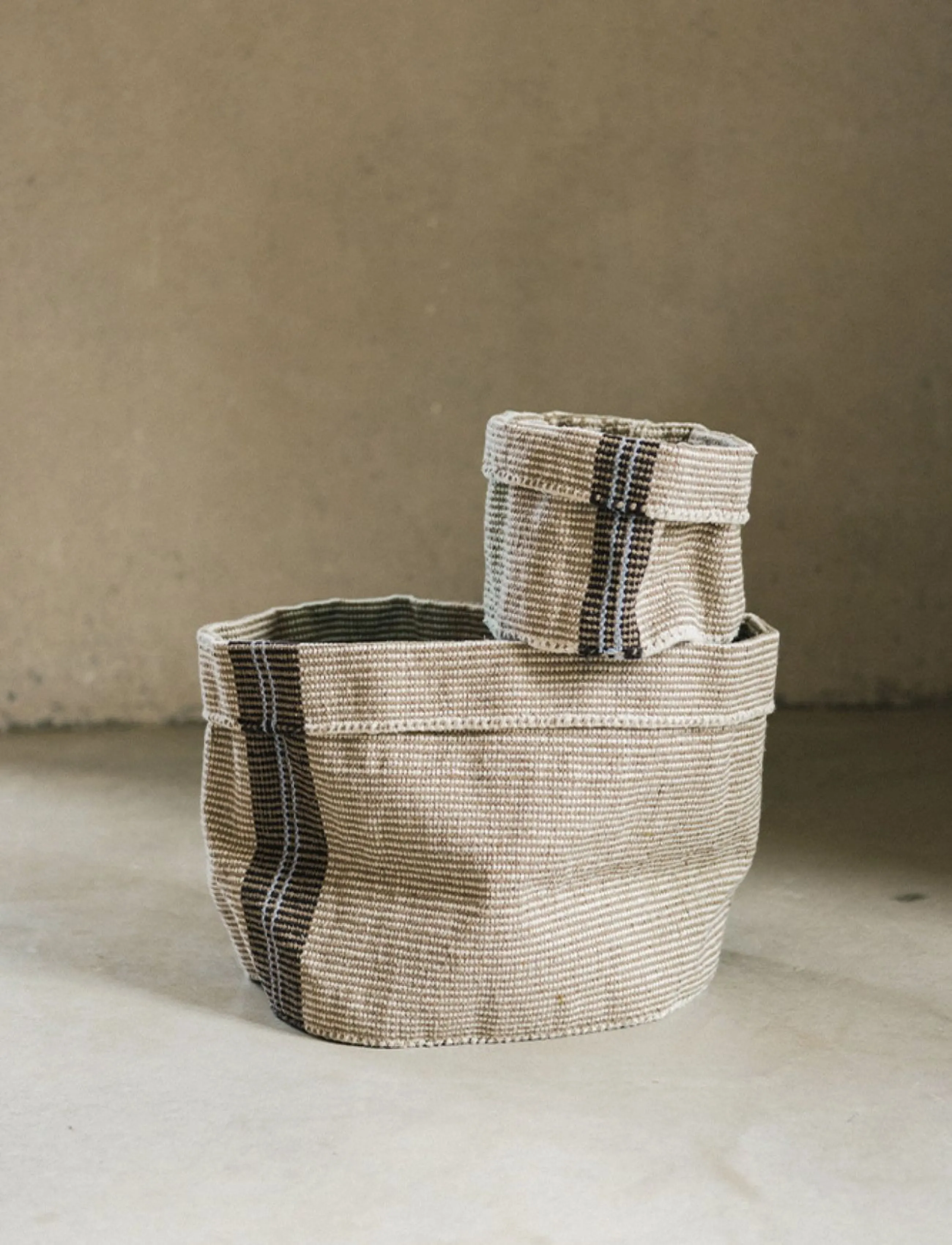 Lorena Canals Handloom Mini Basket Tule, 20X 20 cm, Storage, Beige - Storage Baskets, Homeware