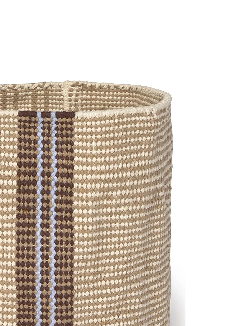 Lorena Canals - Handloom Mini Basket Tule - opbevaringskurve - rugcycled, natural, aqua, anil, coffee - 5