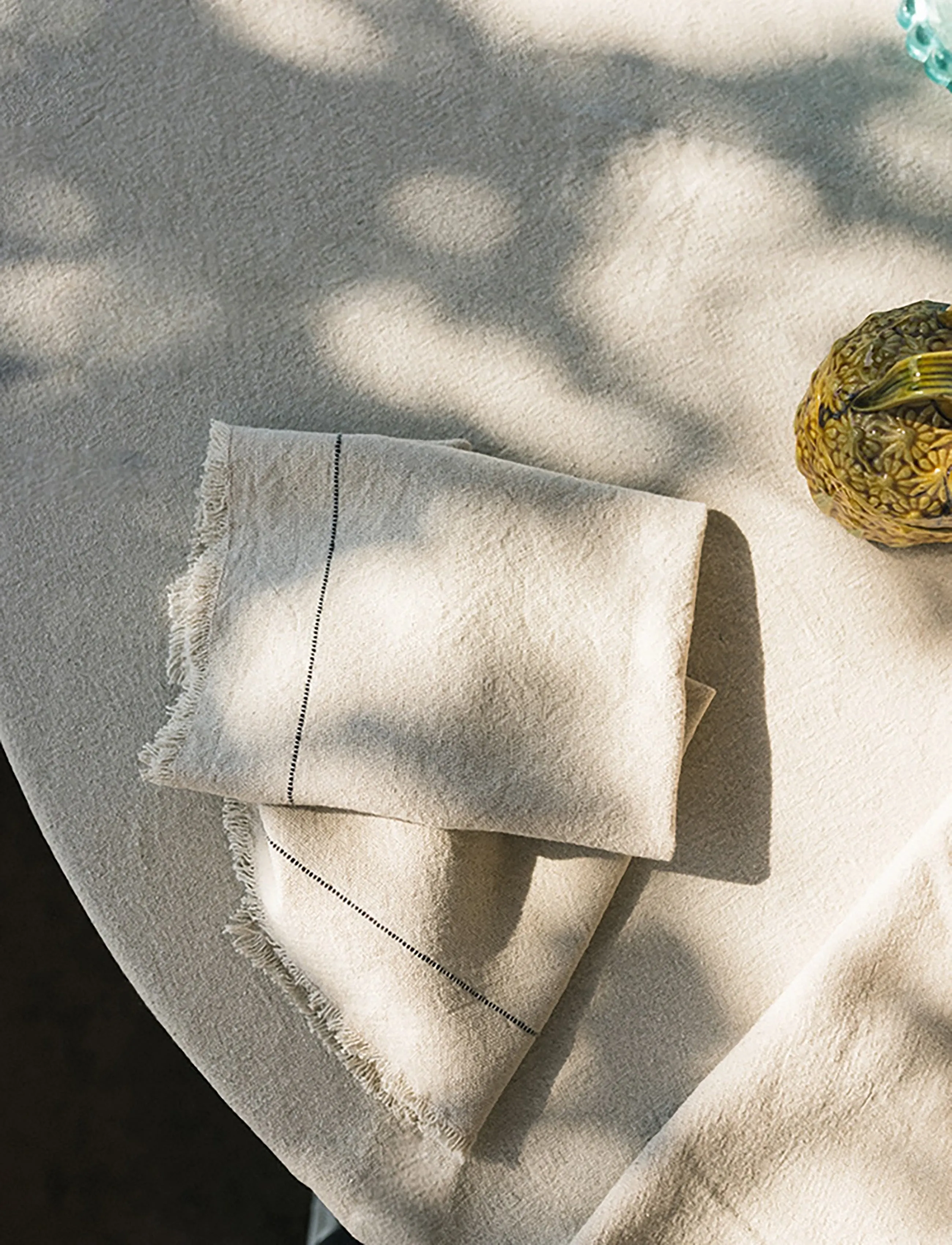 Lorena Canals Set Of 4 Handloom Napkins Natural, 45X 45 cm, Napkins, Creme - Cloth Homeware