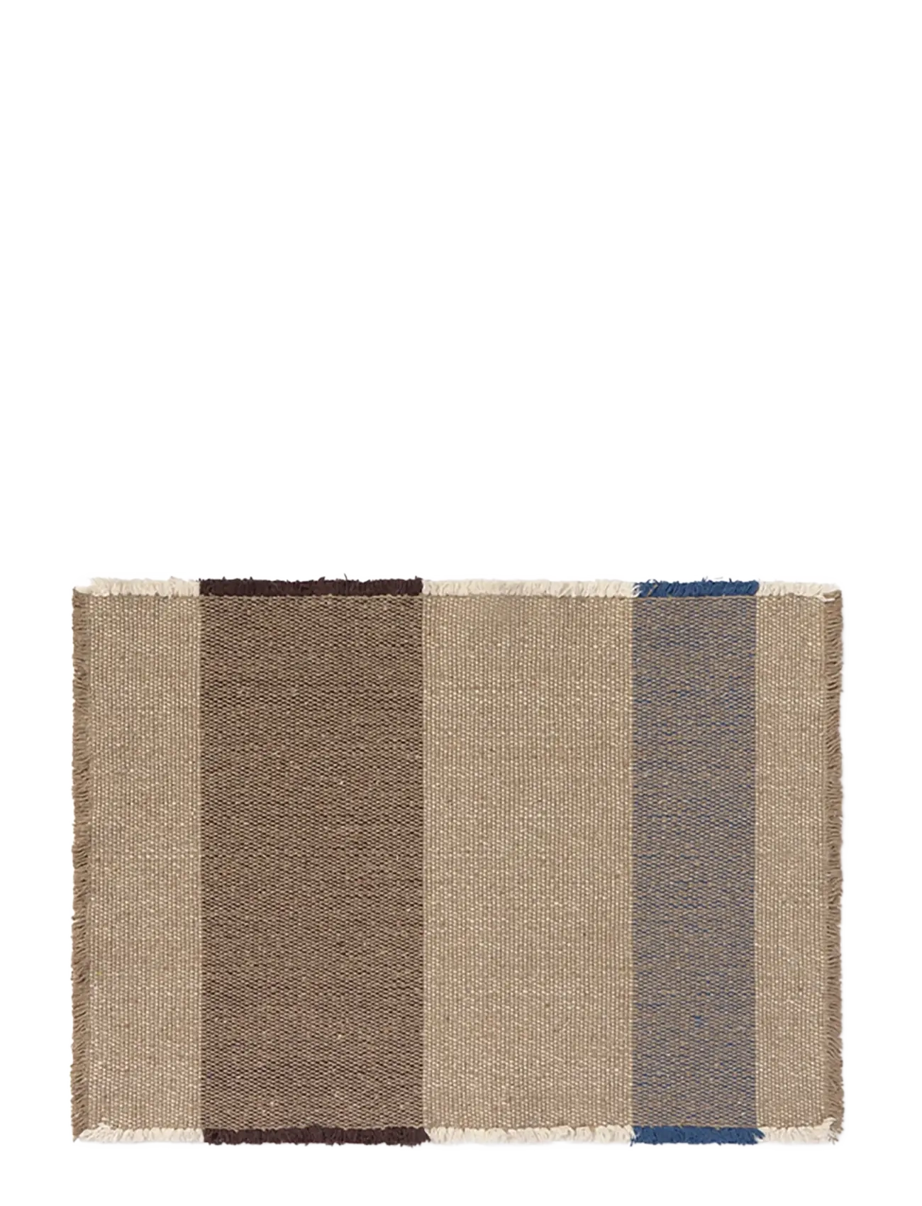 Lorena Canals Set of 2 Handloom Placemats  La Condesa - Placemats - PATROIT BLUE, COFFEE BEAN, RUGCYCLED, NATURAL / beige