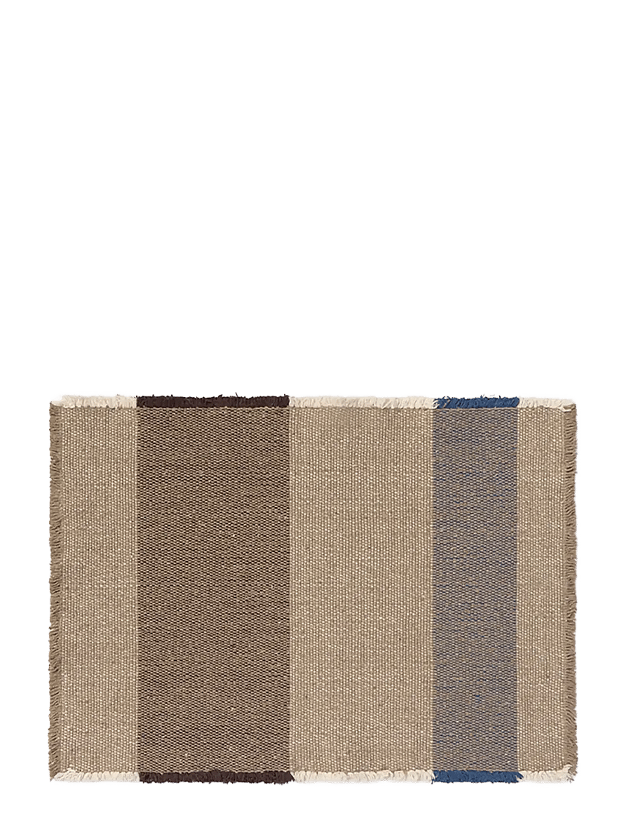 Lorena Canals - Set of 2 Handloom Placemats La Condesa - dækkeservietter - patroit blue, coffee bean, rugcycled, natural - 1