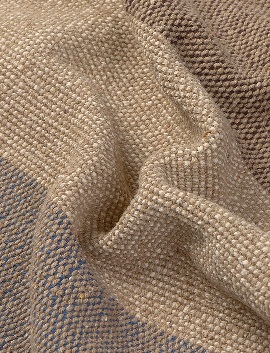 Lorena Canals - Set of 2 Handloom Placemats La Condesa - dækkeservietter - patroit blue, coffee bean, rugcycled, natural - 3