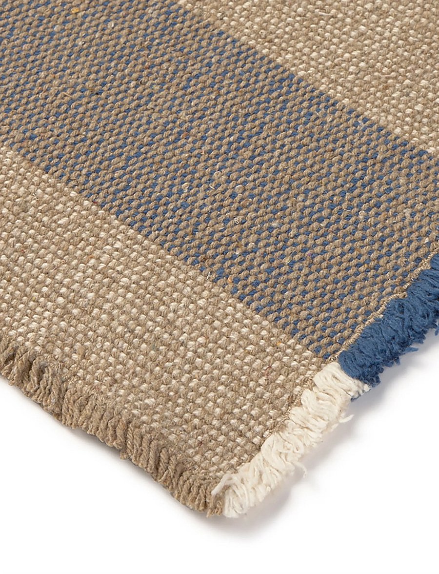 Lorena Canals - Set of 2 Handloom Placemats La Condesa - dækkeservietter - patroit blue, coffee bean, rugcycled, natural - 4