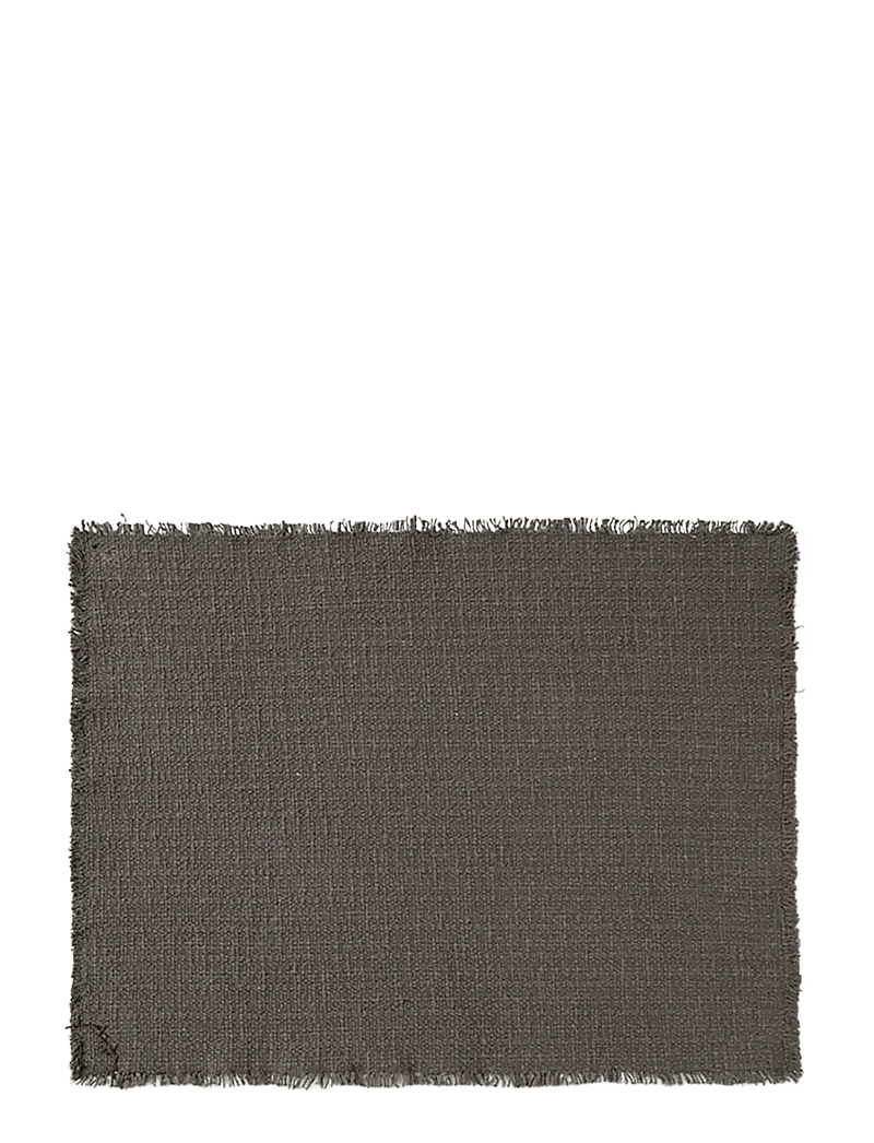 Lorena Canals - Handloom Placemats Dark grey (Set of 2) - dækkeservietter - dark grey - 1