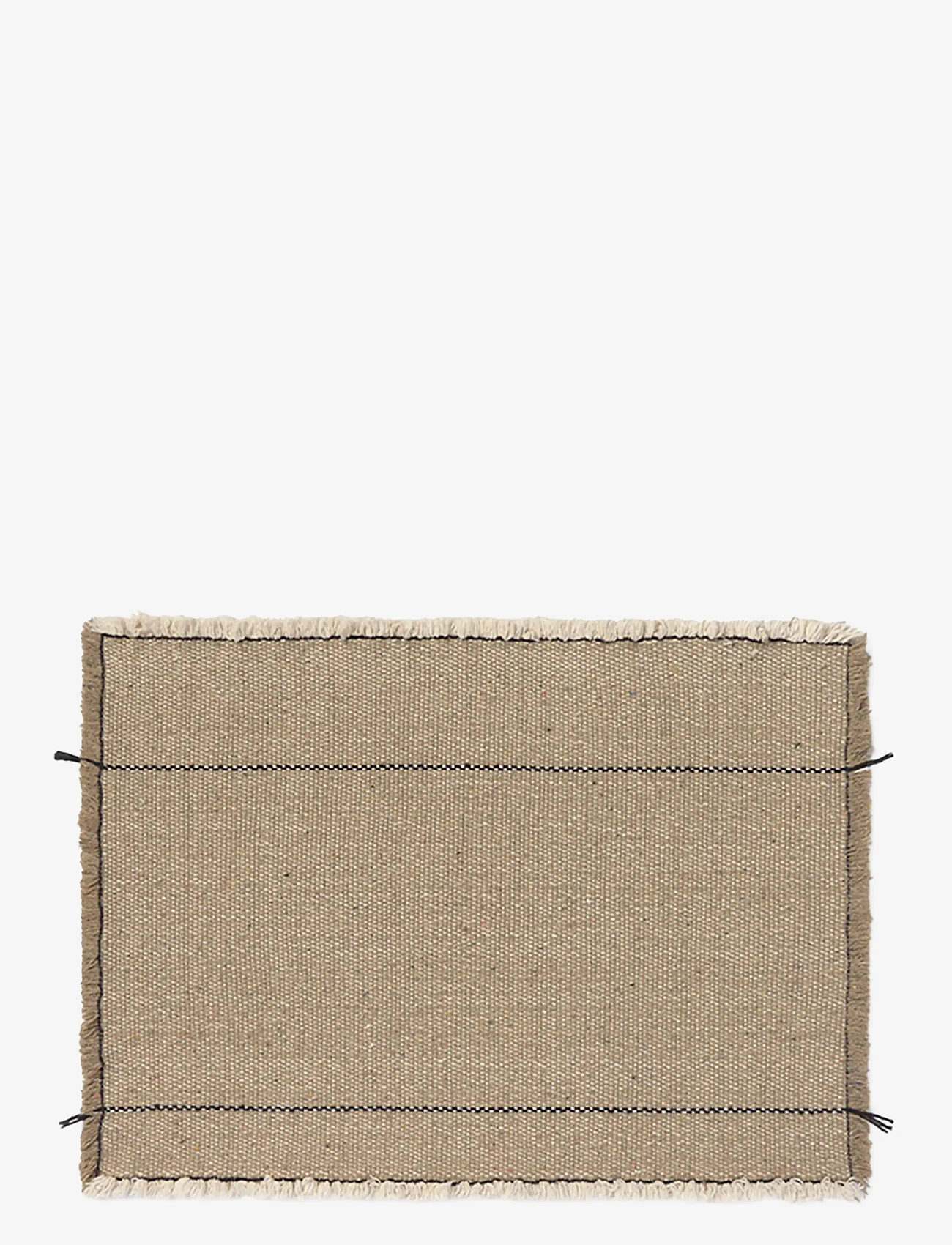 Lorena Canals - Set of 4 Handloom Placemats Juarez - dækkeservietter - rugcycled, black, natural - 1
