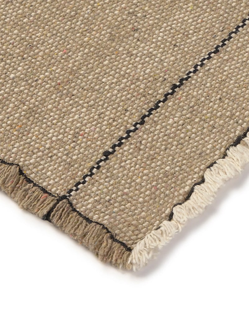 Lorena Canals - Set of 4 Handloom Placemats Juarez - dækkeservietter - rugcycled, black, natural - 3