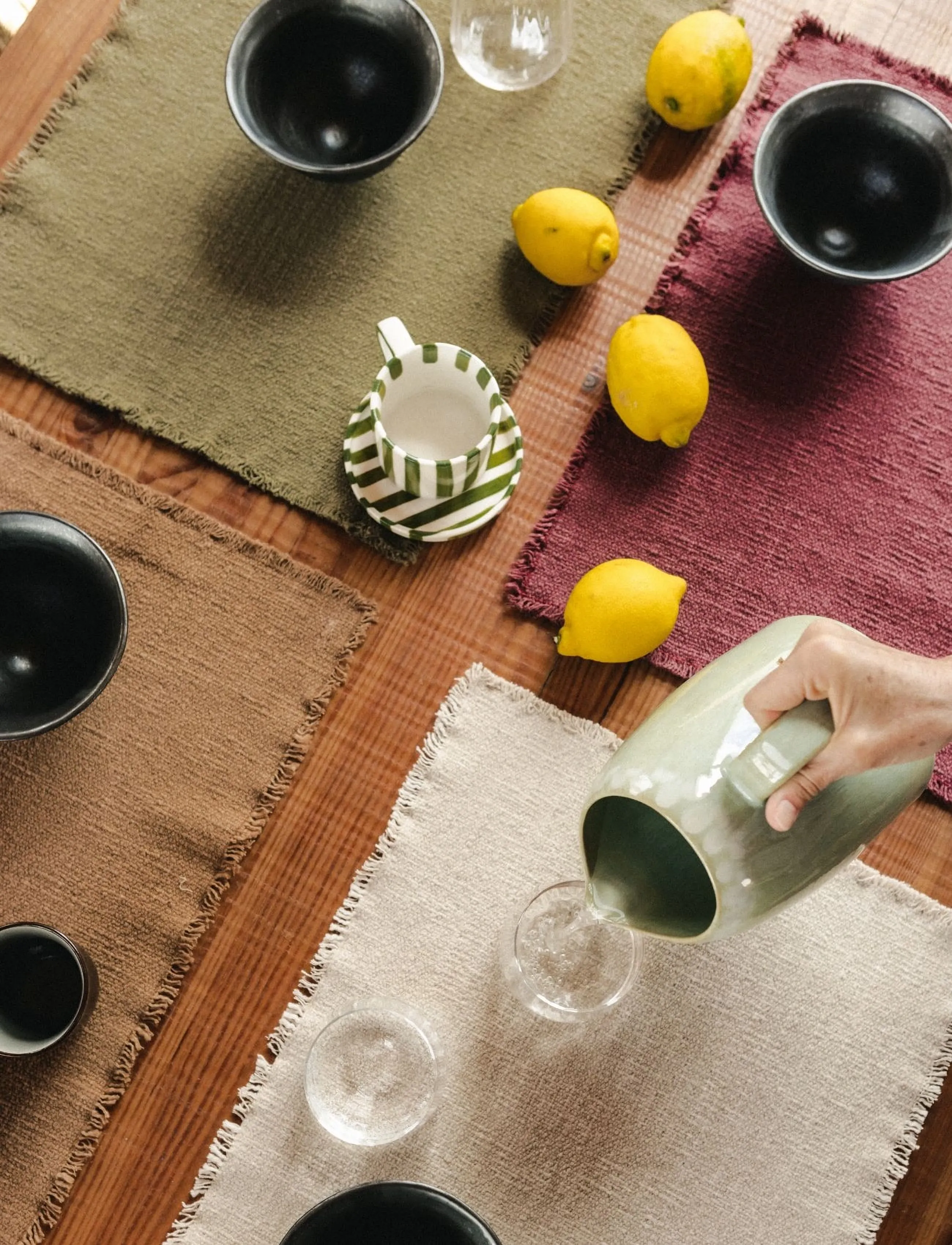 Lorena Canals Handloom Placemats Kaki (Set Of 2), 38X 50 cm, Khaki green, Tableware > Placemats, Unisex