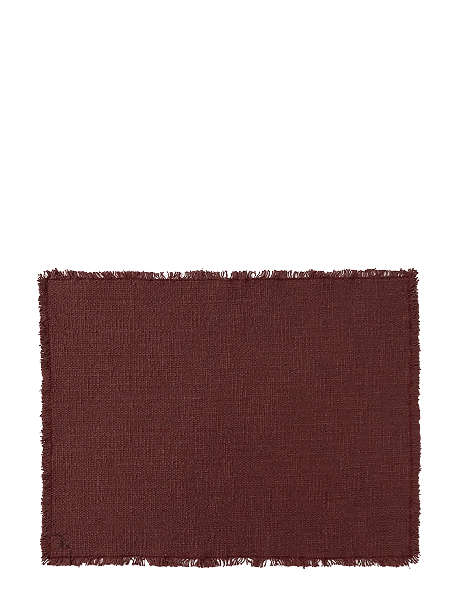 Lorena Canals - Handloom Placemats Marsala (Set of 2) - dækkeservietter - marsala - 1
