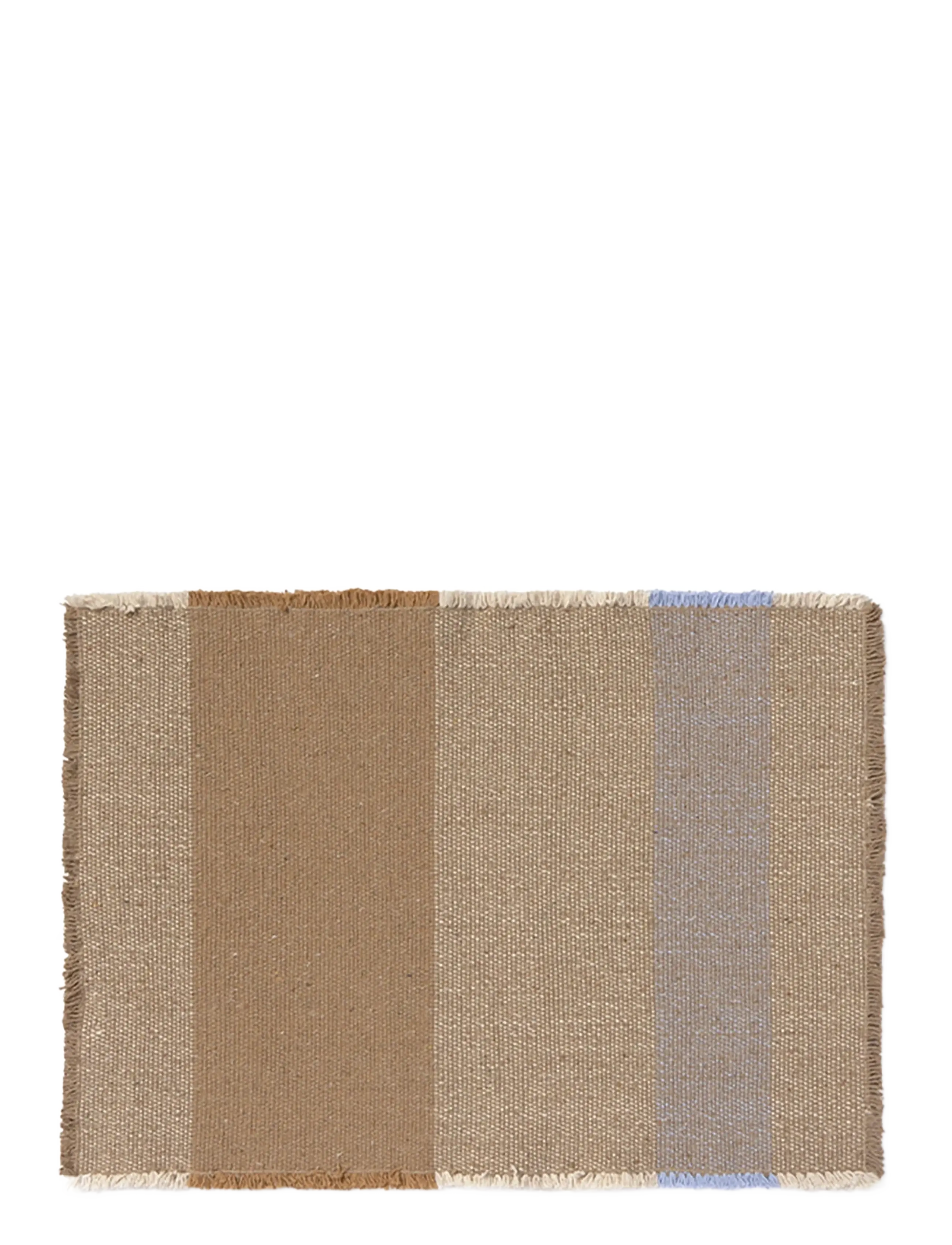 Lorena Canals Set of 2 Handloom Placemats La Merced - Placemats - RUGCYCLED, NATURAL, ANIL BLUE, OCHRE / brown