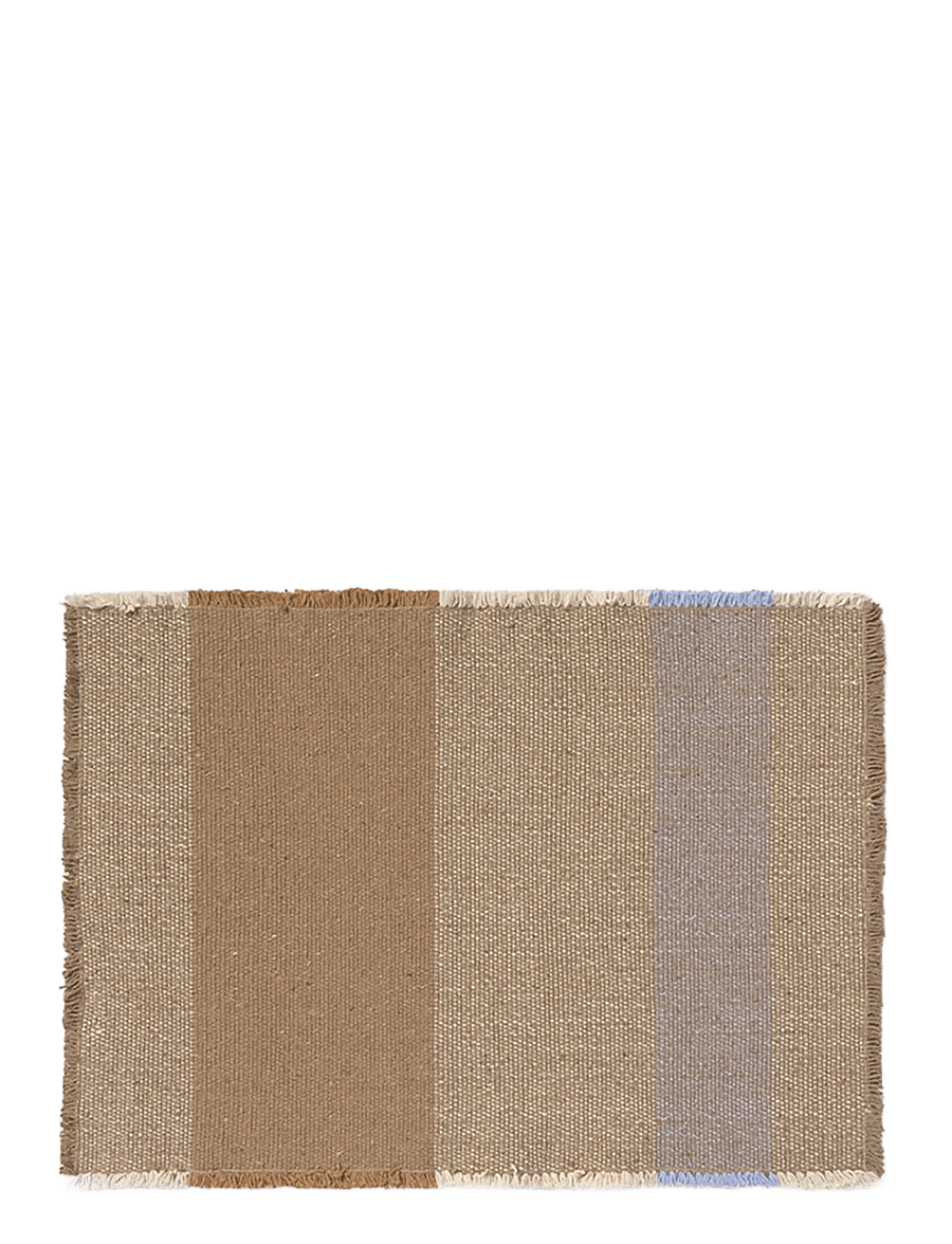 Lorena Canals - Set of 2 Handloom Placemats La Merced - dækkeservietter - rugcycled, natural, anil blue, ochre - 0