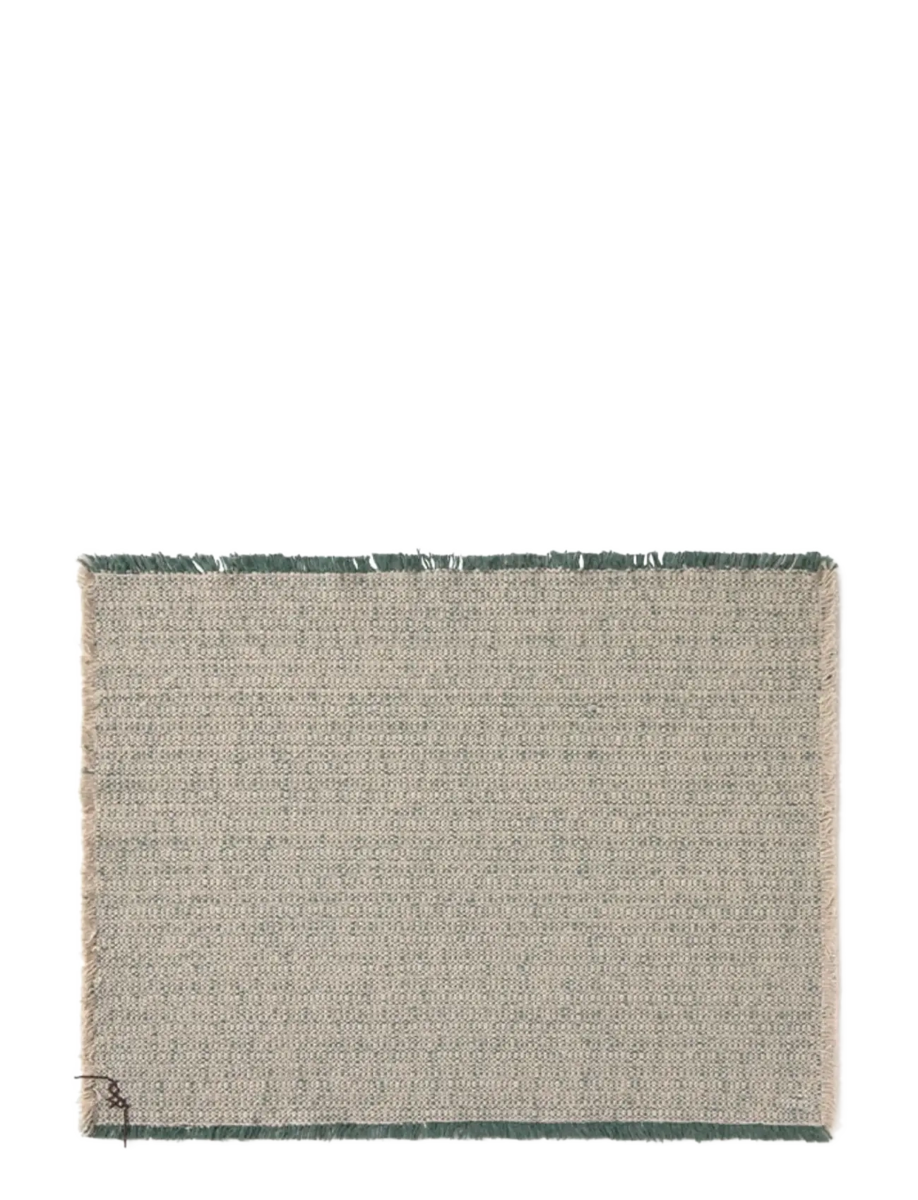Lorena Canals Handloom Placemats Natural and Duck Green (Set of 2) - Borddækning - NATURAL AND DUCK GREEN / beige
