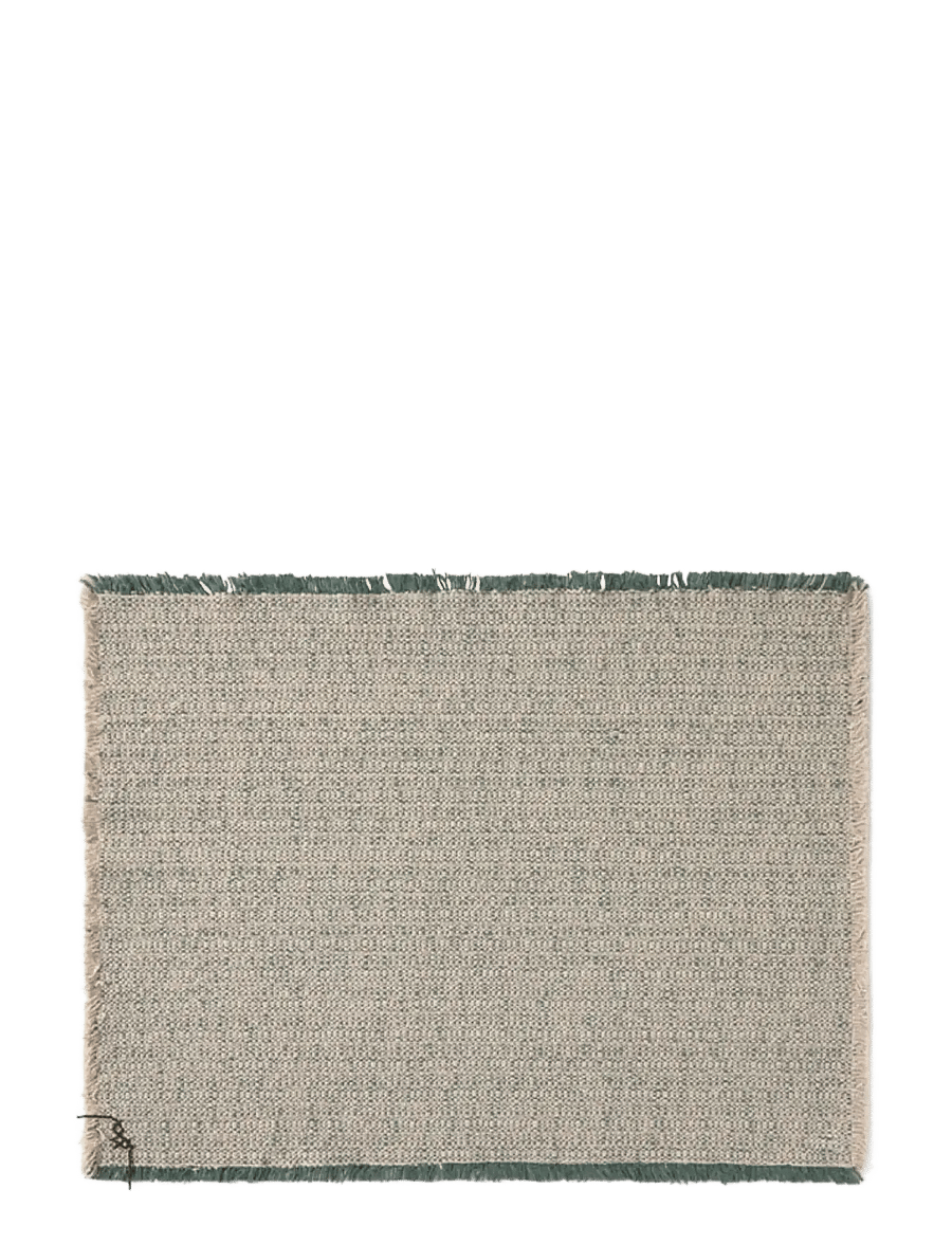 Lorena Canals - Handloom Placemats Natural and Duck Green (Set of 2) - sets de table et dessous de verre - natural and duck green - 1