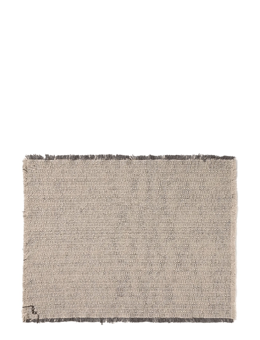Lorena Canals - Handloom Placemats Natural and Dark Grey (Set of 2) - stalo kilimėliai ir padėkliukai - natural and dark grey - 1