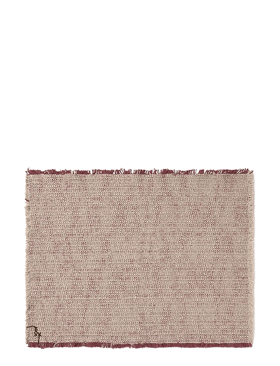 Lorena Canals - Handloom Placemats Natural and Marsala (Set of 2) - taldrikualused - natural and marsala - 1