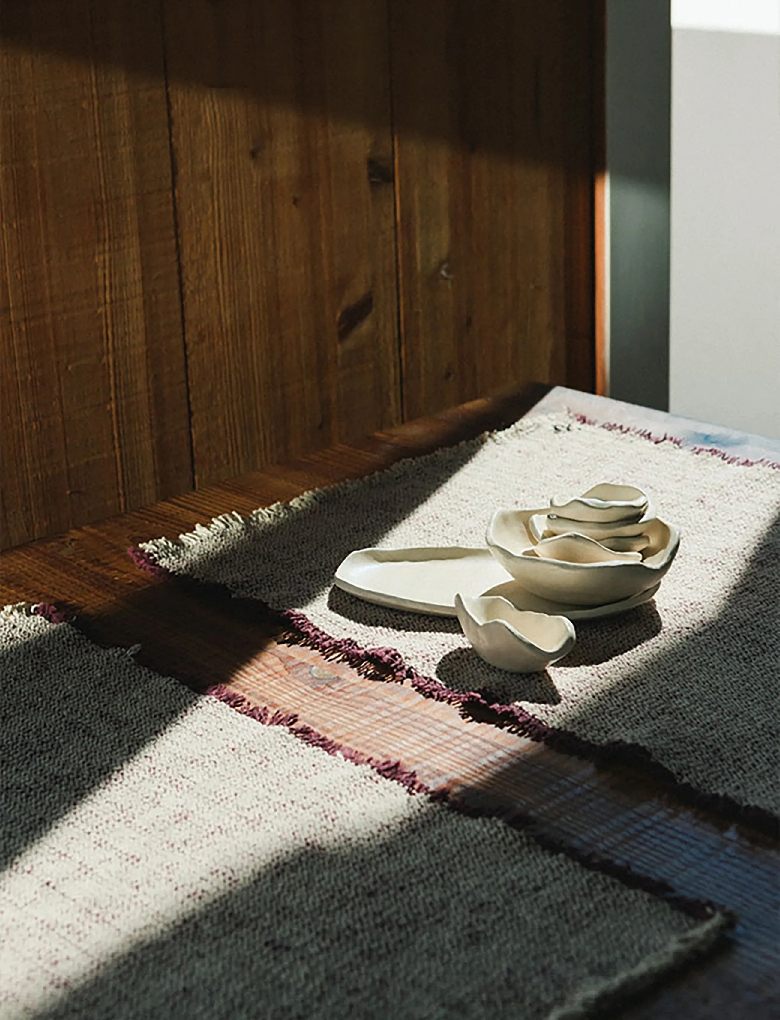Lorena Canals Handloom Placemats Natural And Marsala (Set Of 2), 38X 50 cm, Pink, Tableware > Placemats, Unisex