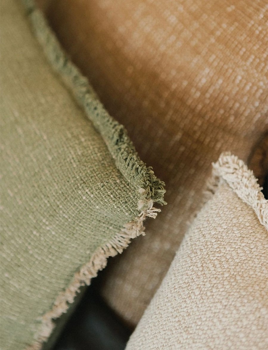 Lorena Canals - Handloom Rectangular Cushion Kaki - koristetyynyt - kaki and beige - 4