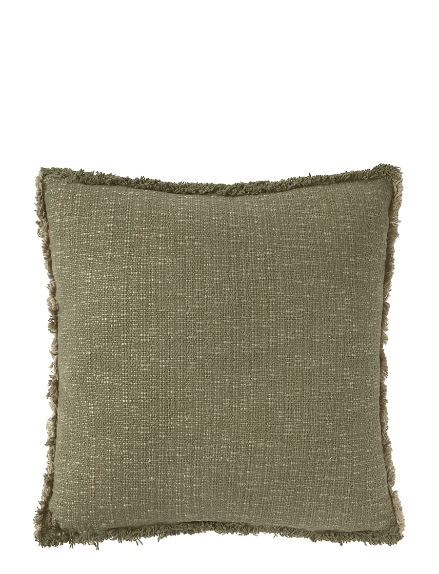 Lorena Canals - Handloom Square Cushion Kaki - dekoratyvinės pagalvėlės - kaki and beige - 1