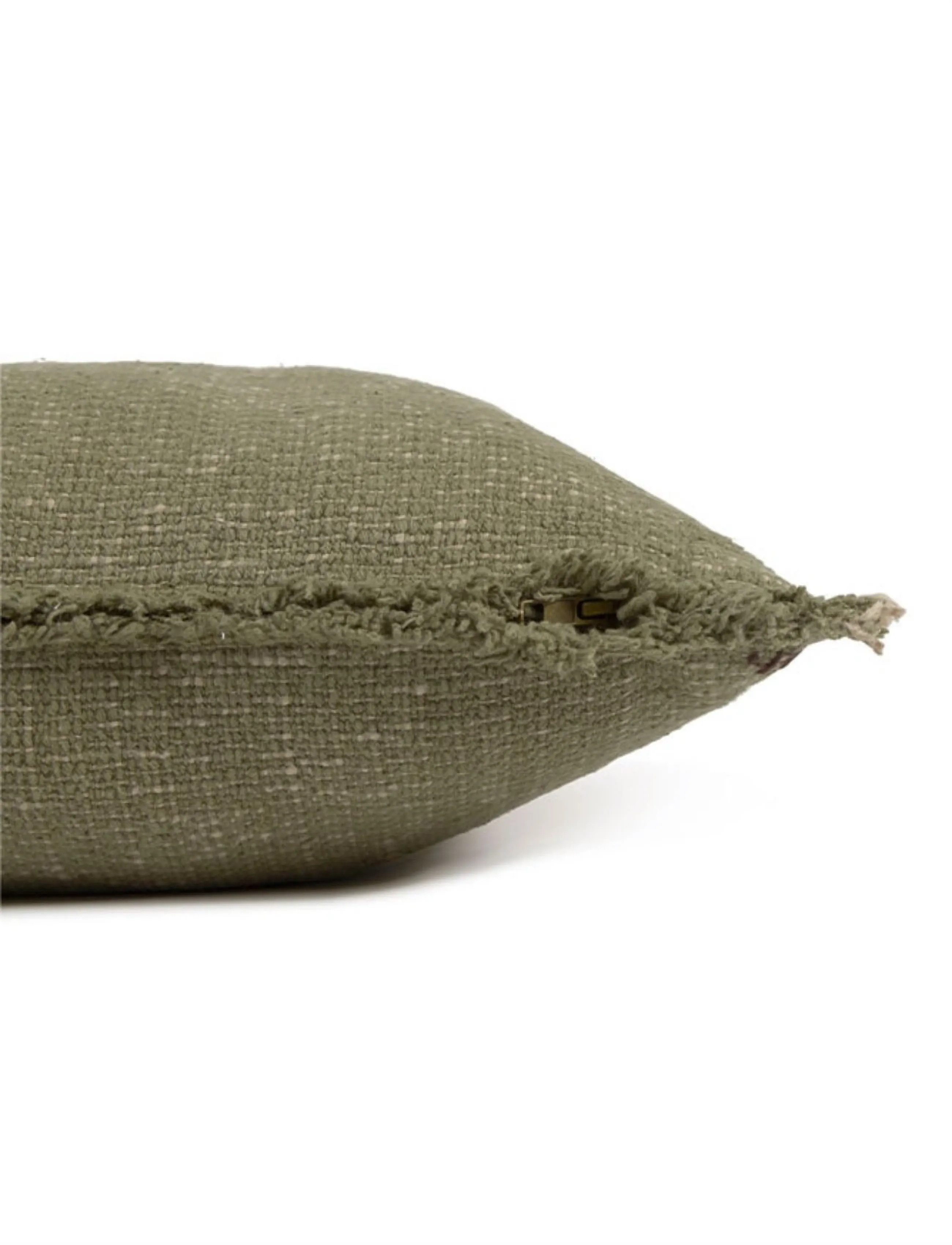 Lorena Canals - Handloom Square Cushion Kaki - dekoratyvinės pagalvėlės - kaki and beige - 3