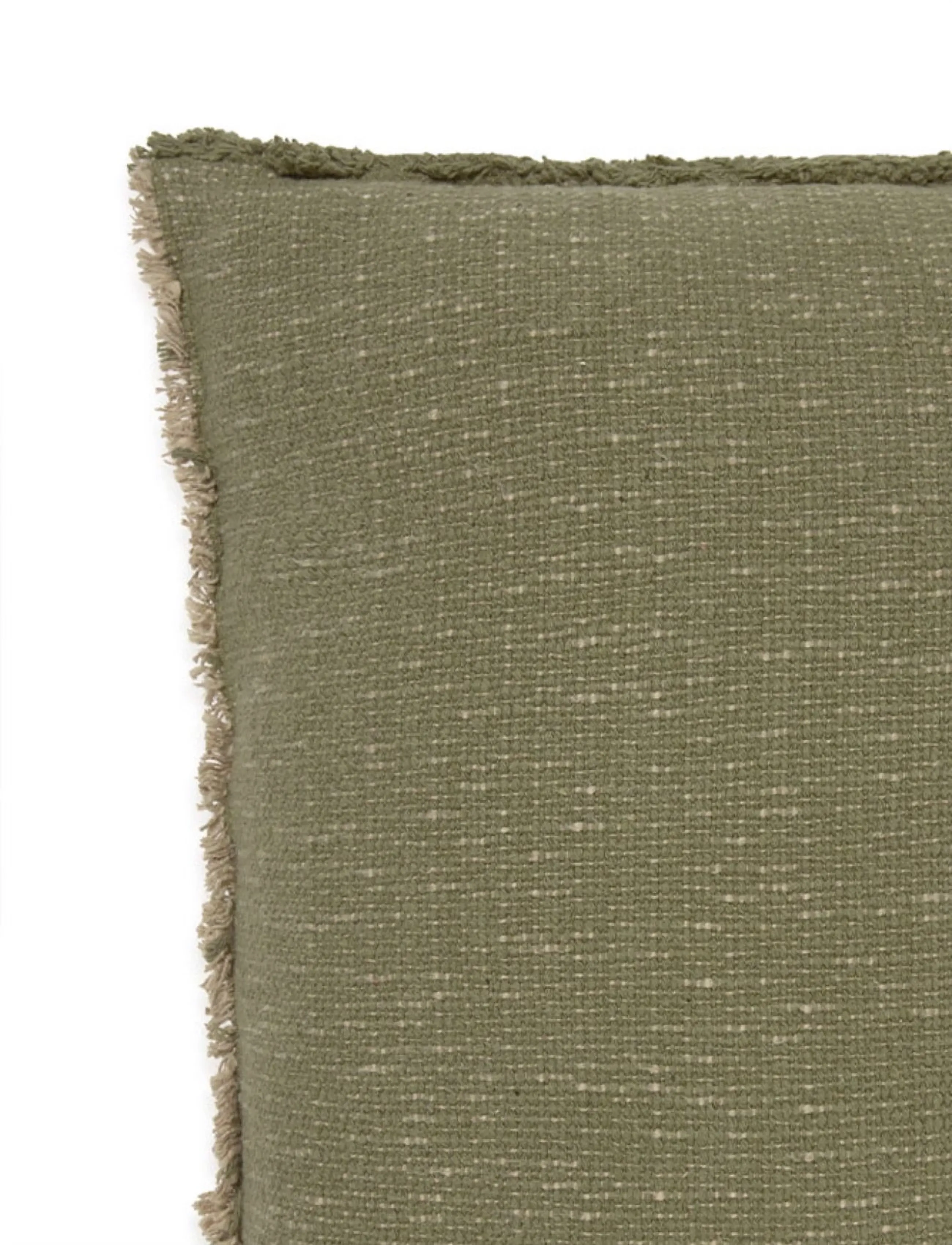 Lorena Canals - Handloom Square Cushion Kaki - dekoratyvinės pagalvėlės - kaki and beige - 4