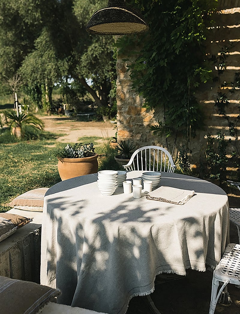 Lorena Canals - Handloom Table Cloth Greige - duge & bordløbere - coffee bean, natural, recycled - 0