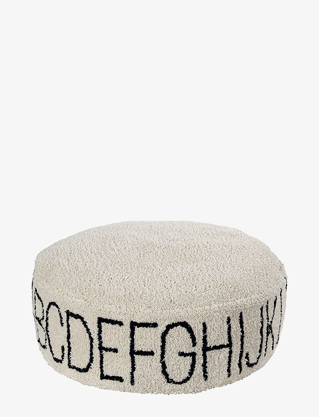 LORENA CANALS Pouffe Abc Natural - Schwarz Cream - 20X 70X 70CM - Kinder