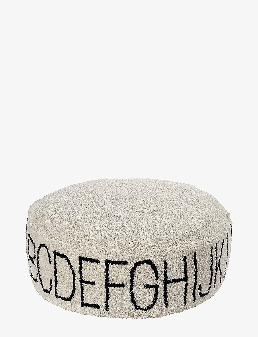 Lorena Canals - Pouffe ABC Natural - Black - mööbel - natural, black - 0