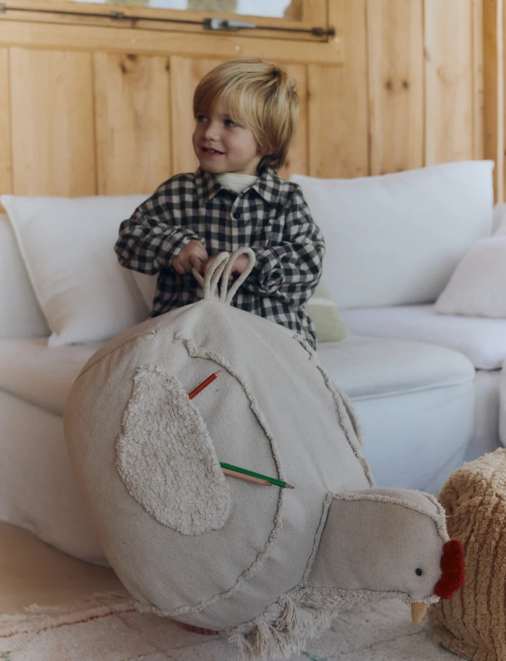 Lorena Canals - Pouf Chicken - puffer - natural, red, honey - 2