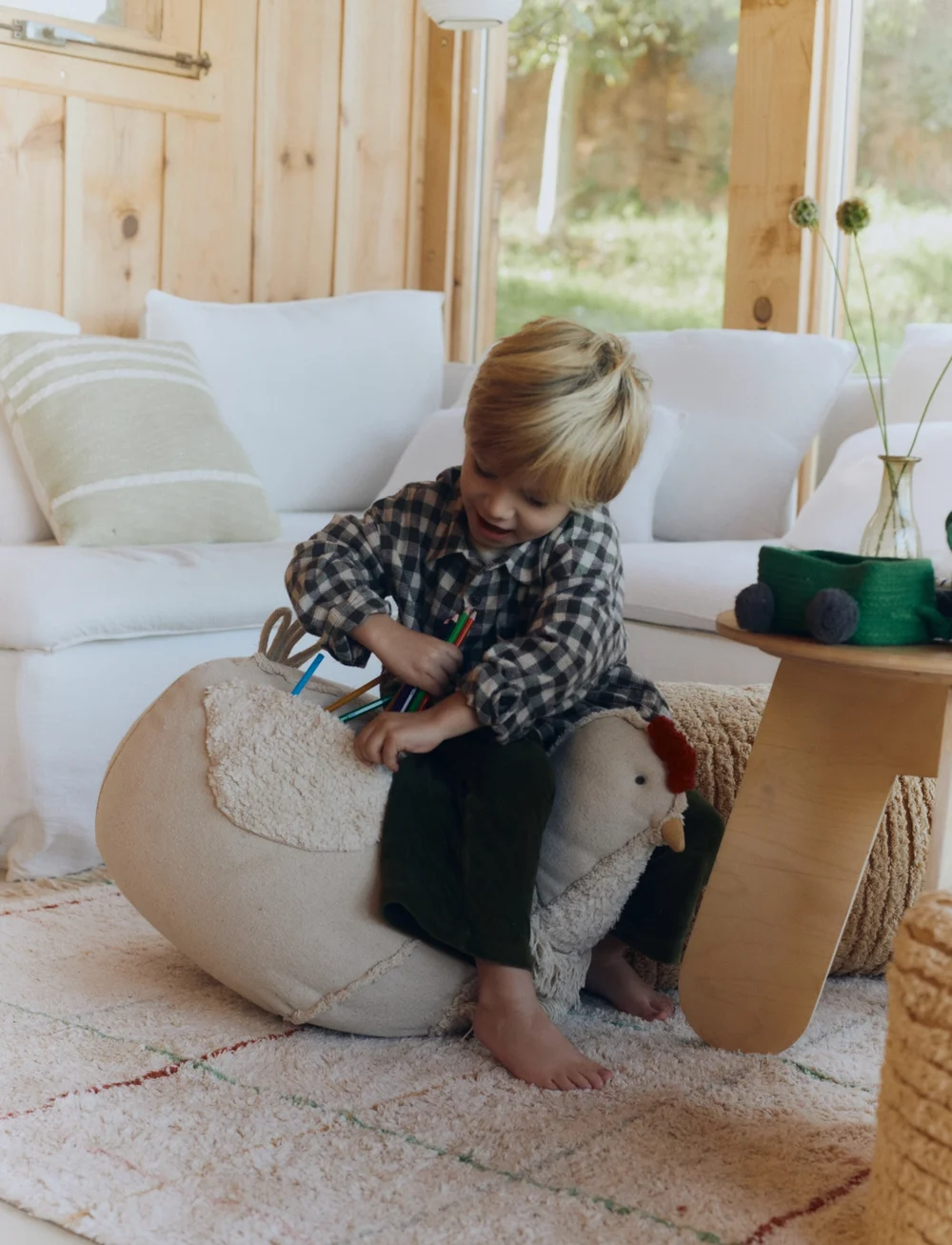 Lorena Canals - Pouf Chicken - puffer - natural, red, honey - 3