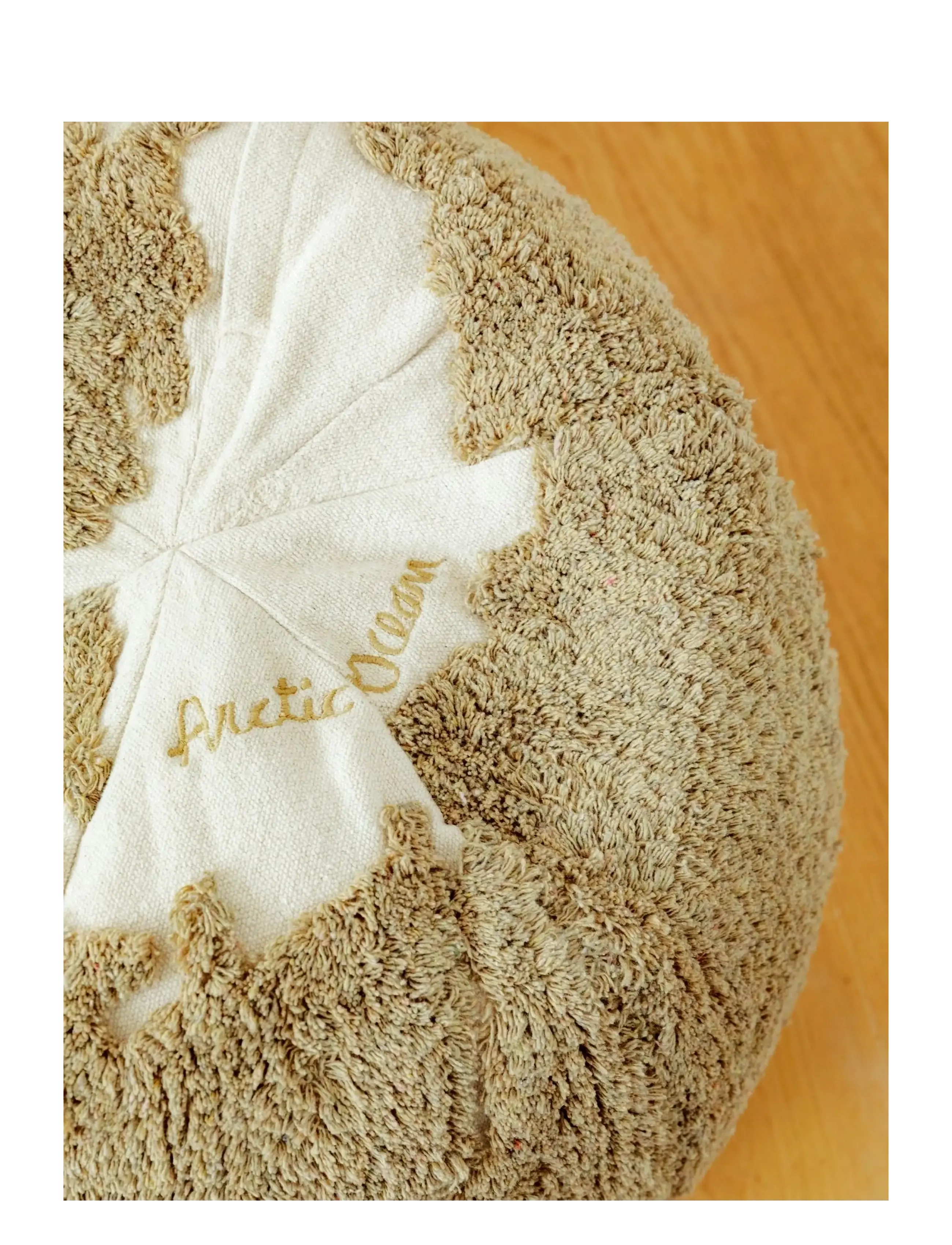 Lorena Canals - Pouf World Map Rugcycled - puhvetid ja tugitoolid - rugcycled, natural - 3