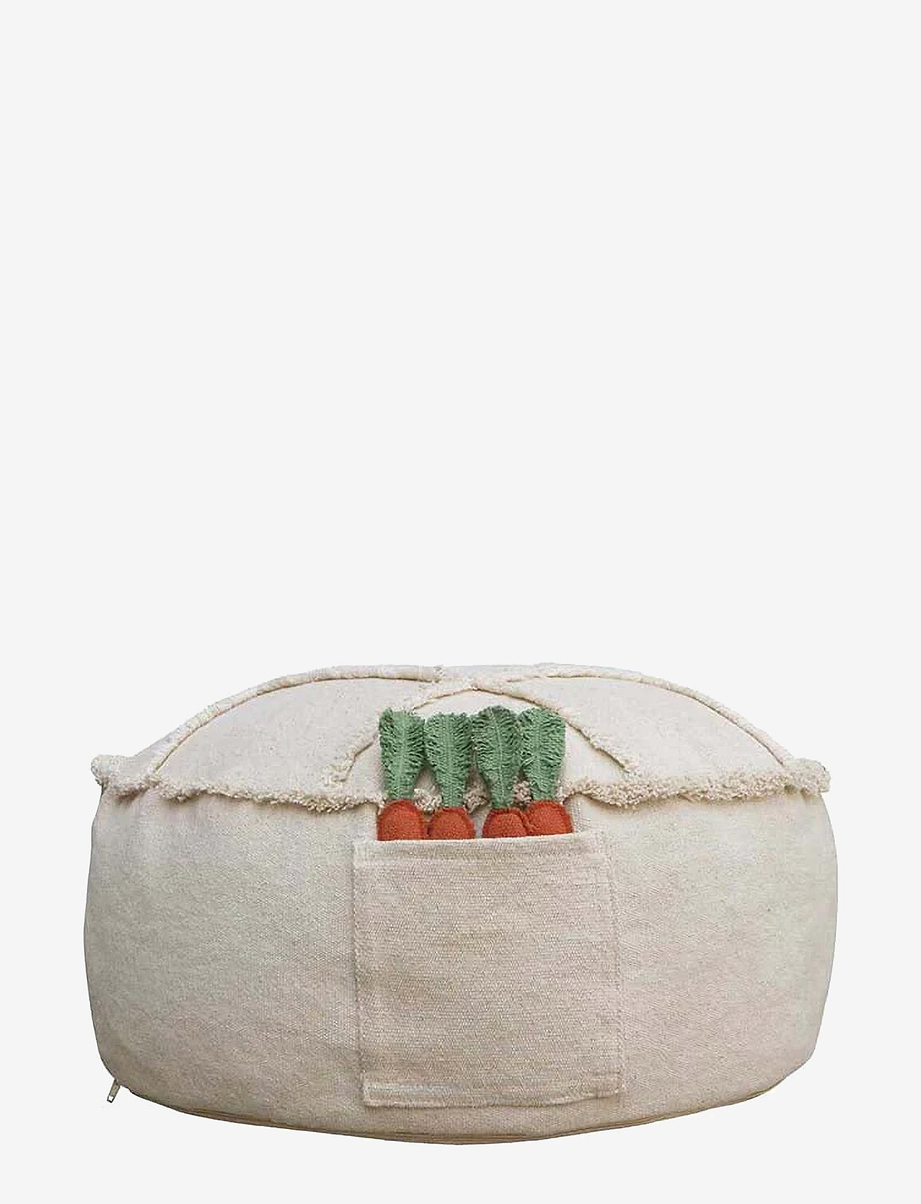 Lorena Canals - Pouffe Tic-Tac-Toe - mööbel - natural, orange, dark green, green, ash rose, ivory - 0